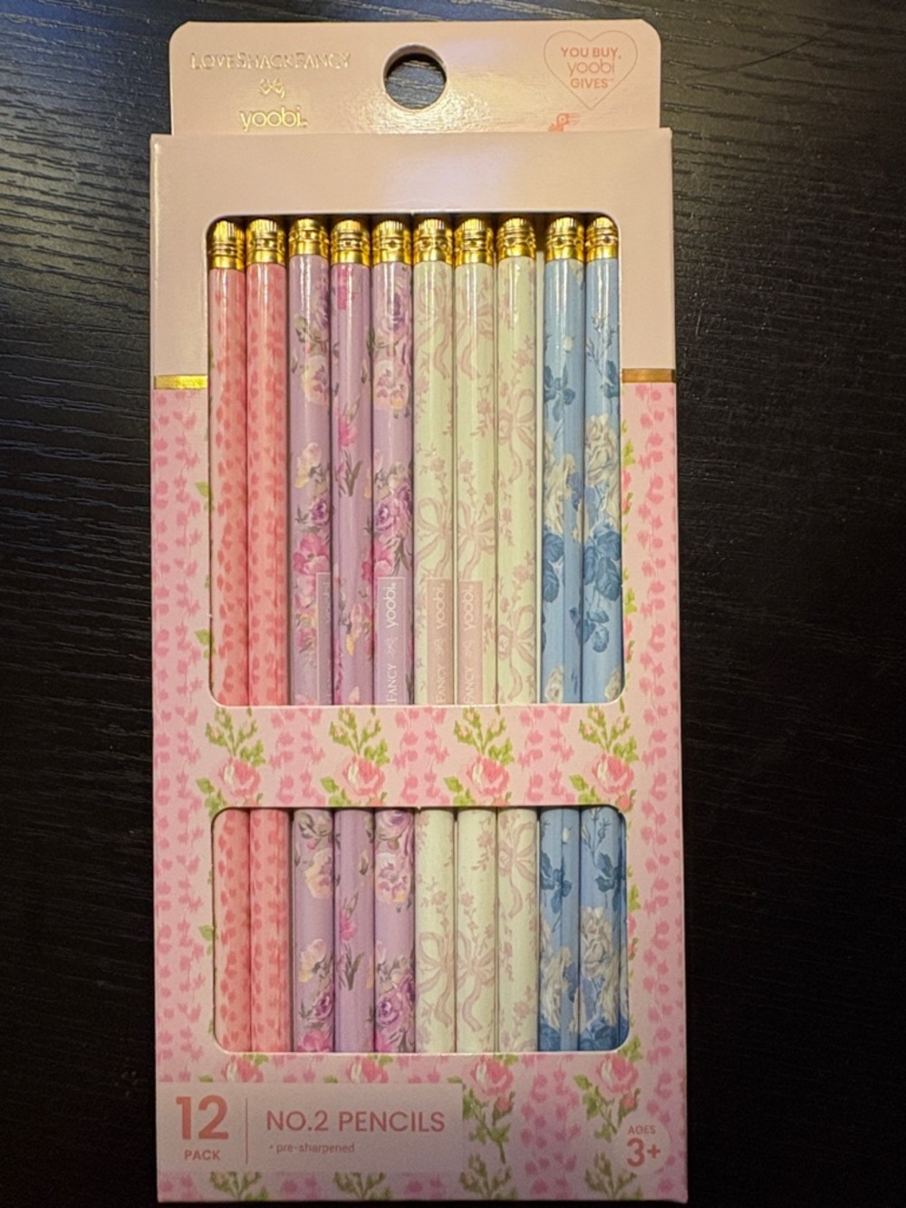 LoveShackFancy x Target Floral No.2 Pencil Set – Pink, Lavender, Cream & Blue